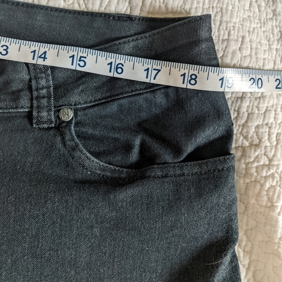 𝅺PRANA Kayla Black Wash Denim Straight Leg Jeans 14 Mid Rise Organic Cotton - Picture 10 of 14